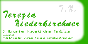 terezia niederkirchner business card